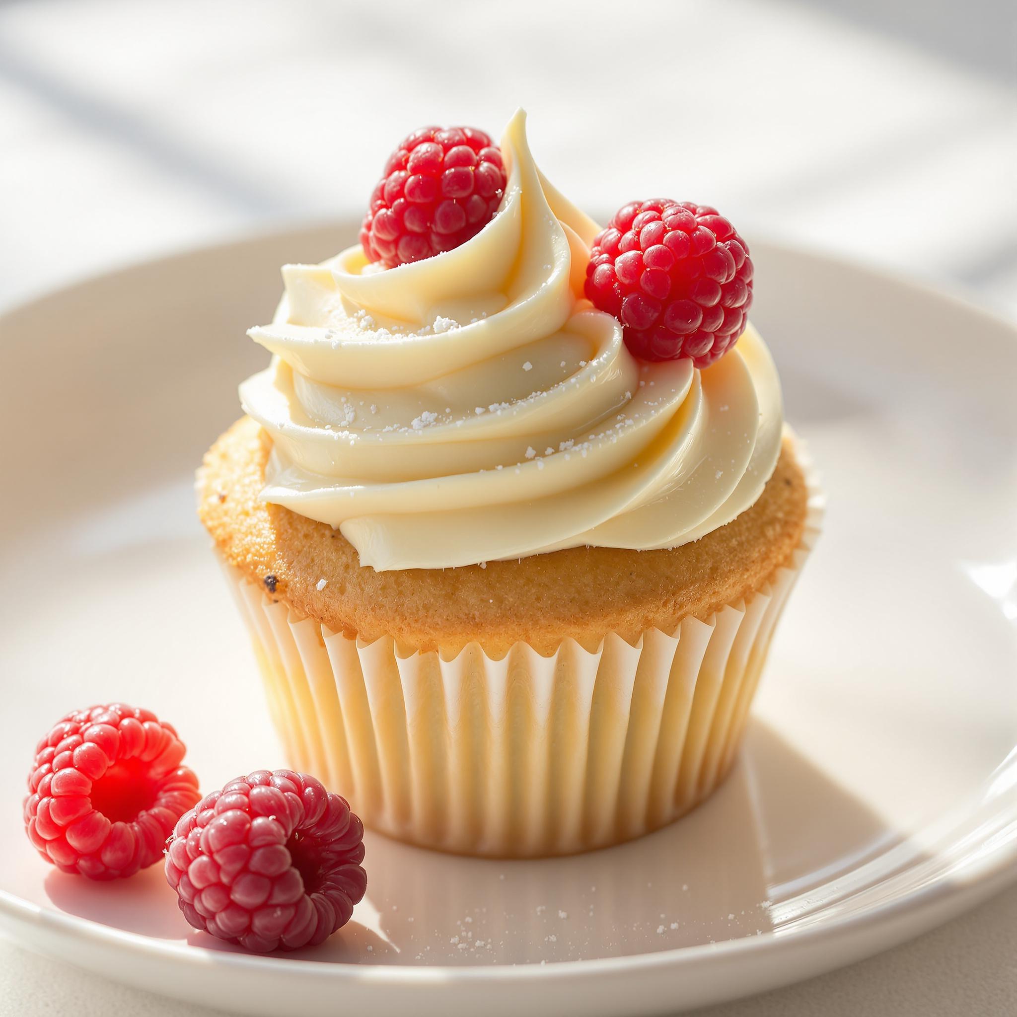 White Chocolate Raspberry Cupcakes