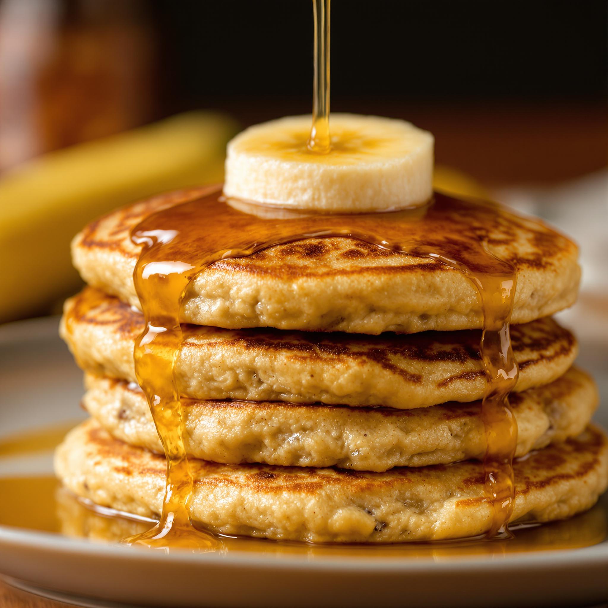 Banana Oatmeal Pancakes