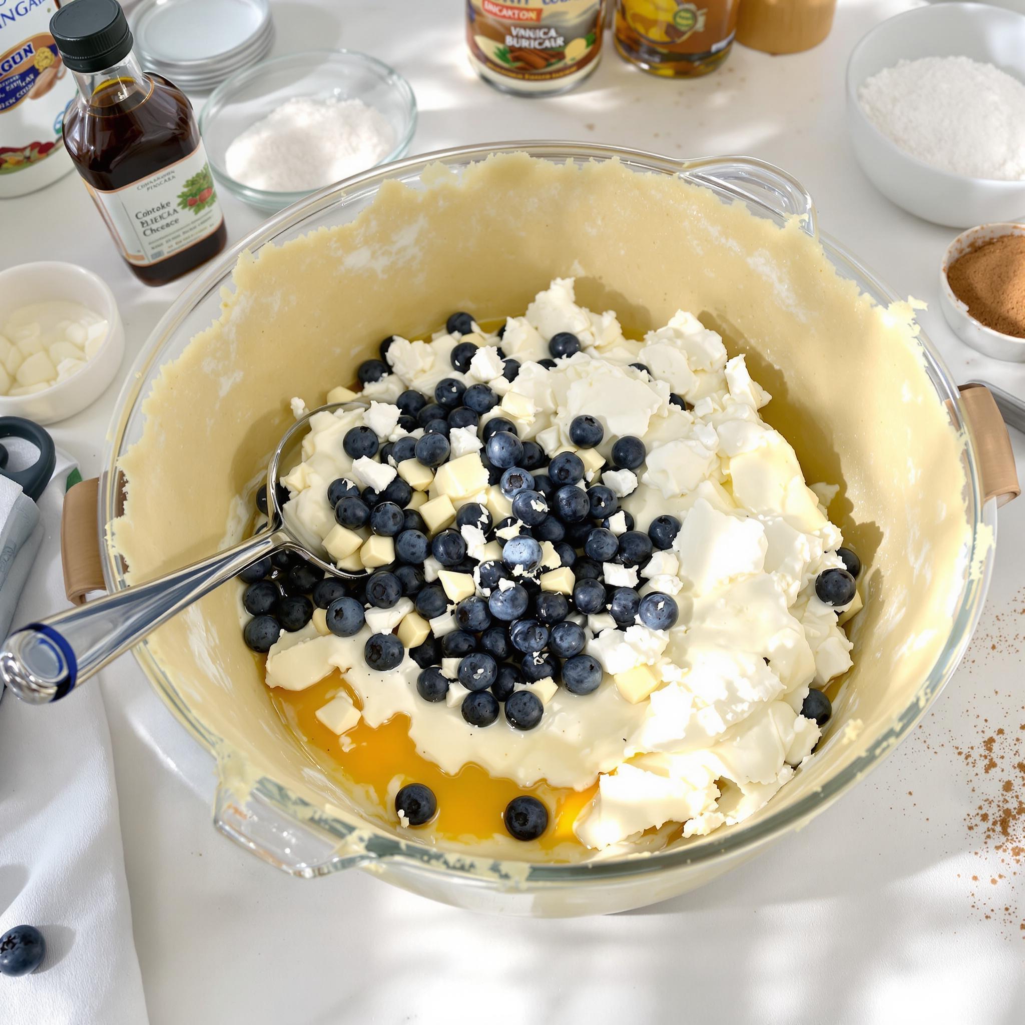 Blueberry cottage cheese breakfast bake