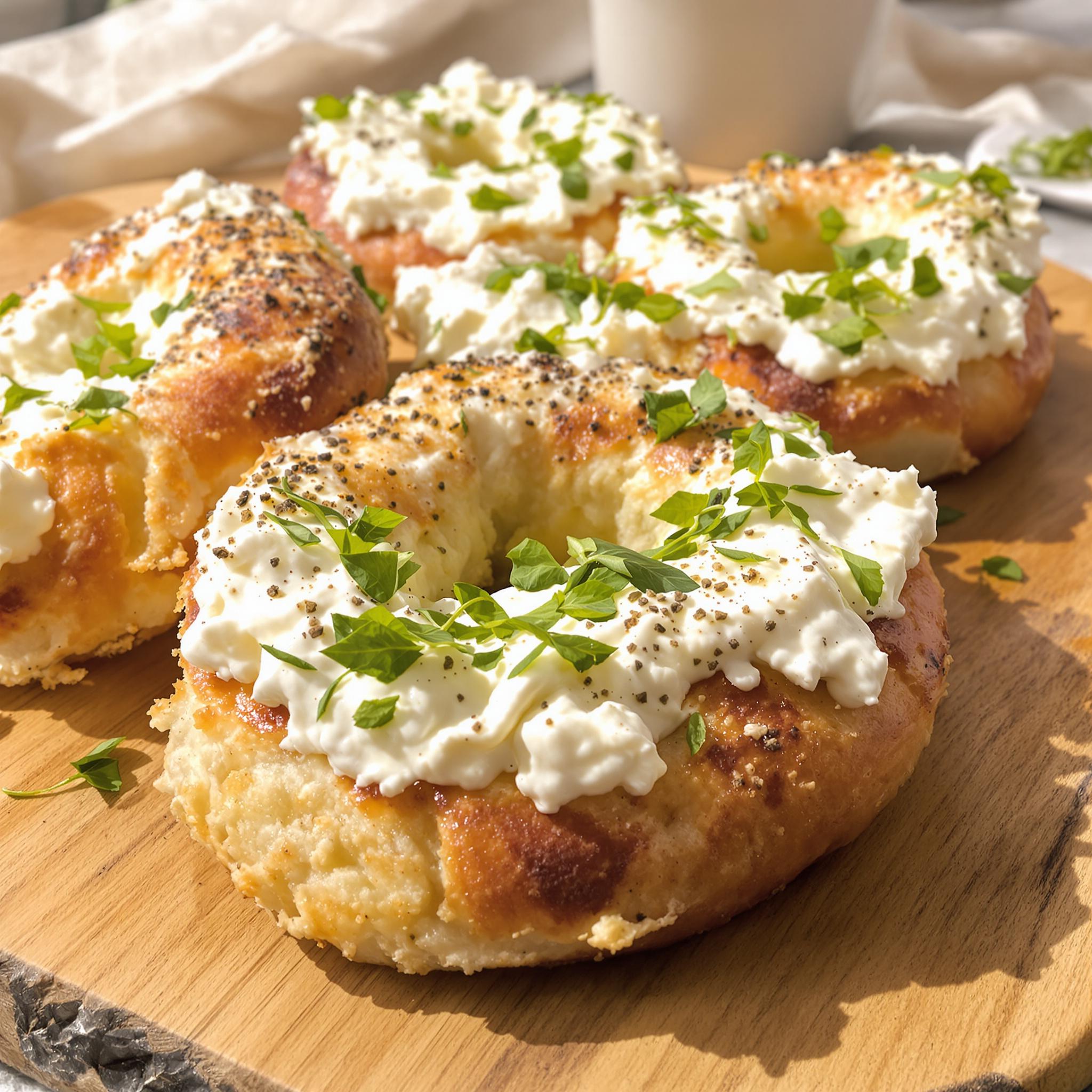 Cottage cheese bagels