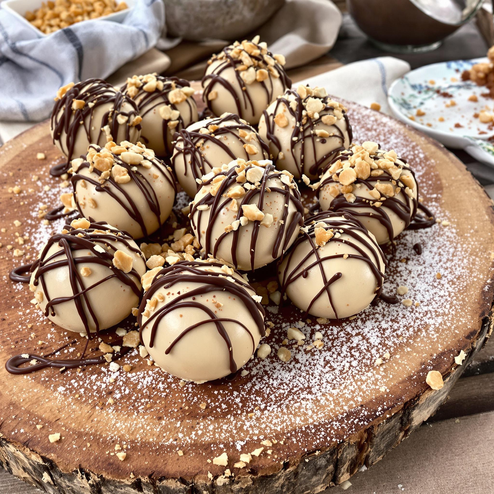 No-bake peanut butter cheescake balls