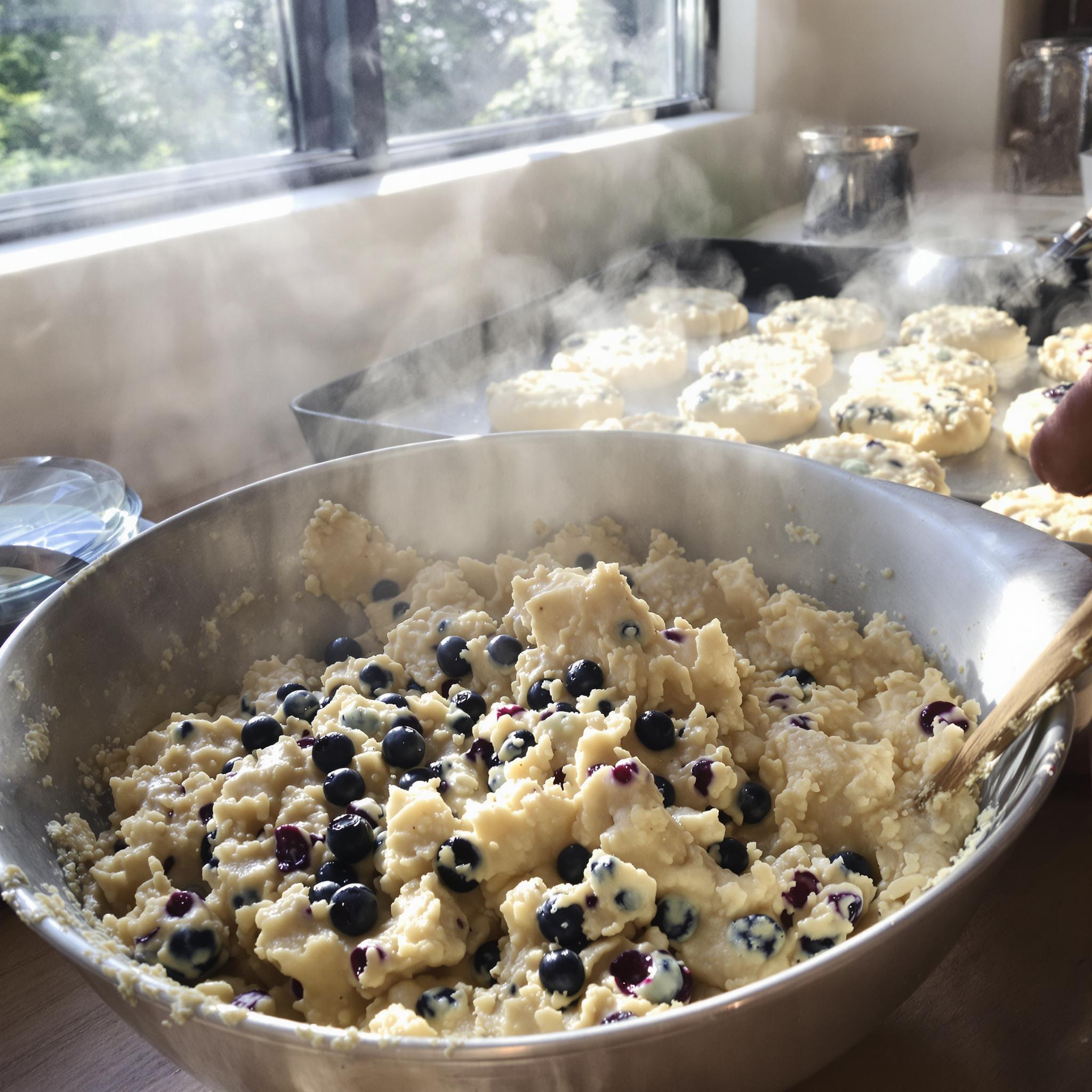 Blueberry butter swim biscuits