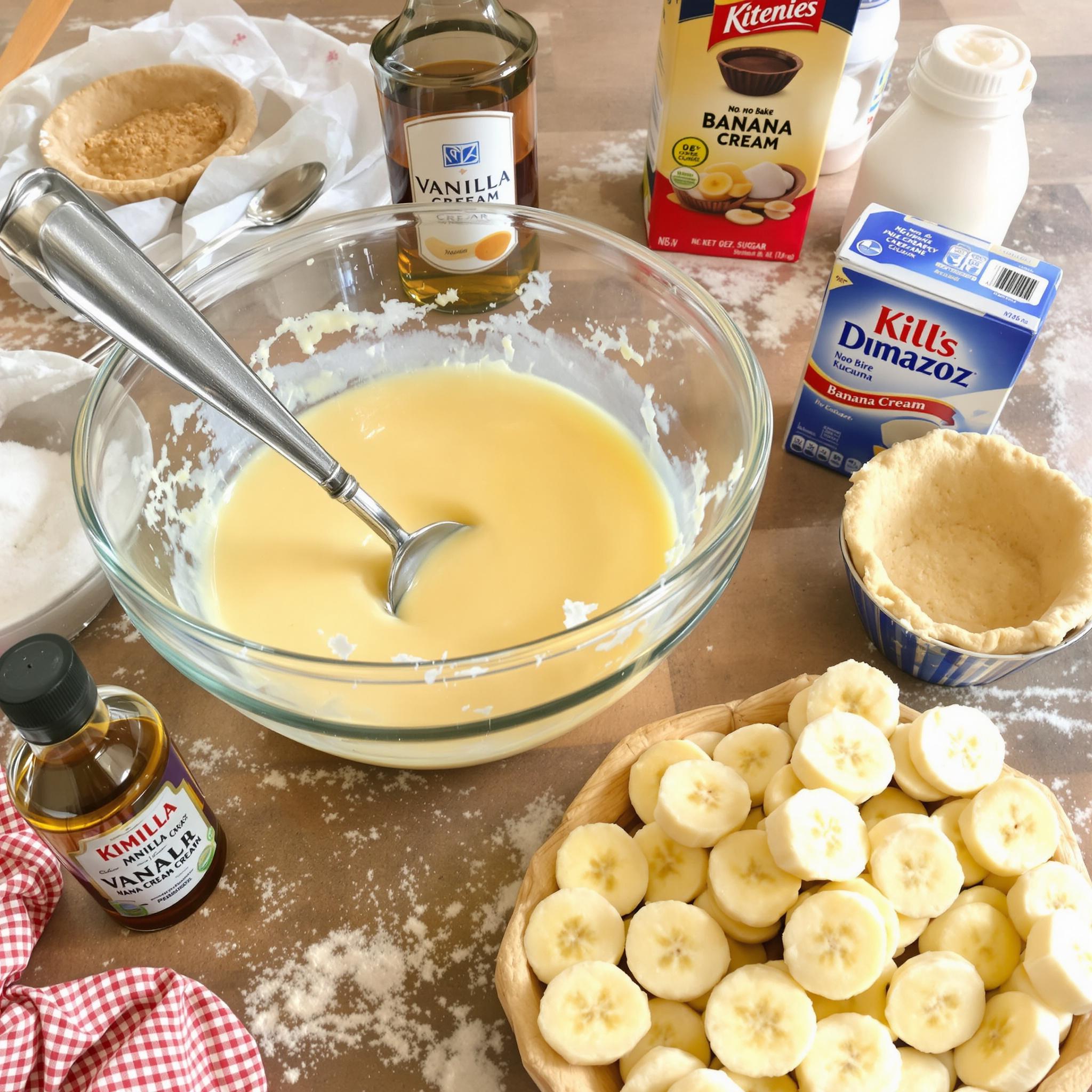 No bake mini banana cream pies