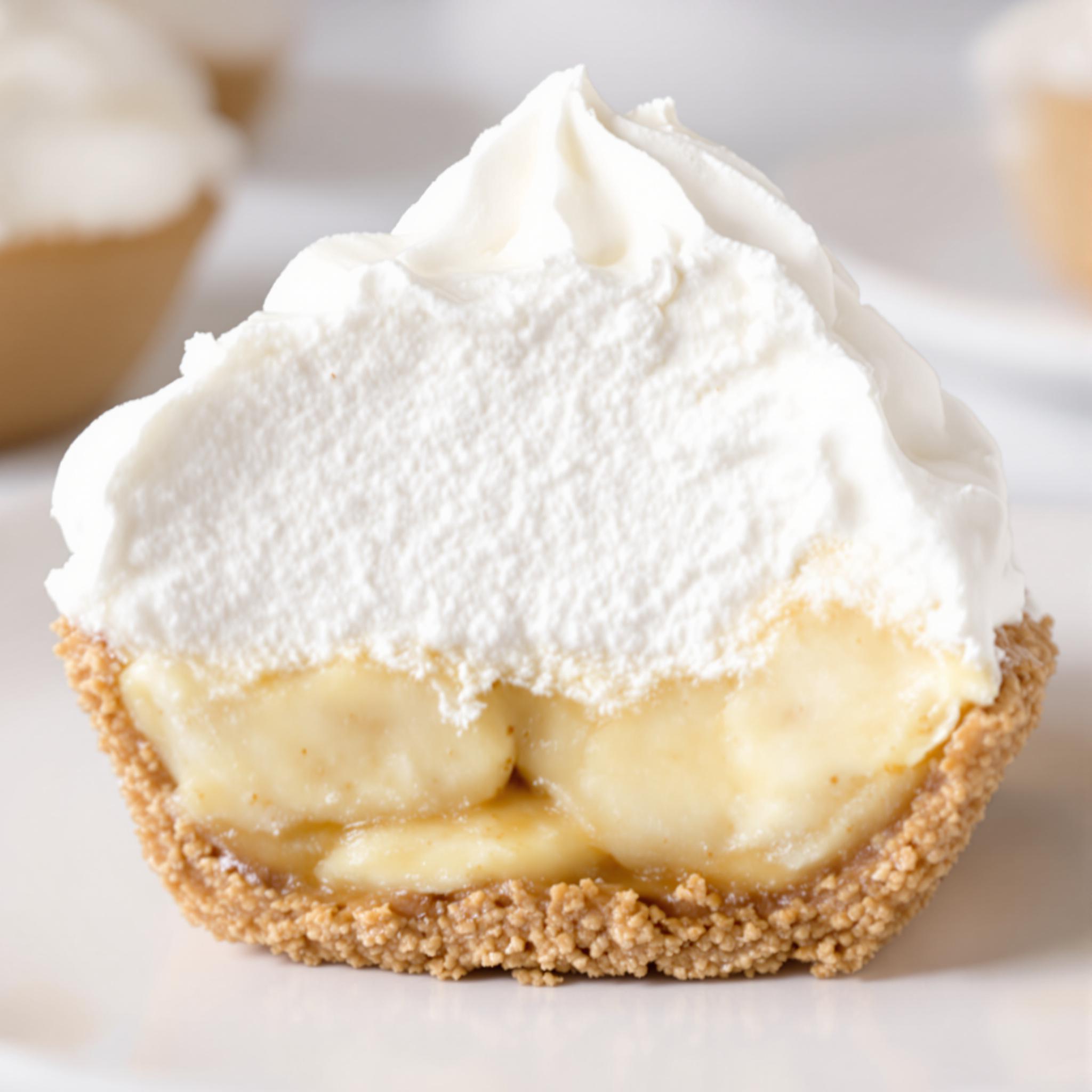 No bake mini banana cream pies