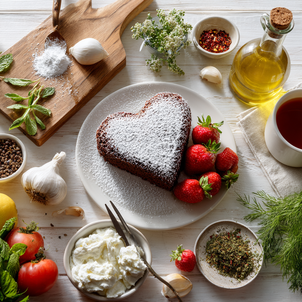 vintage heart cake