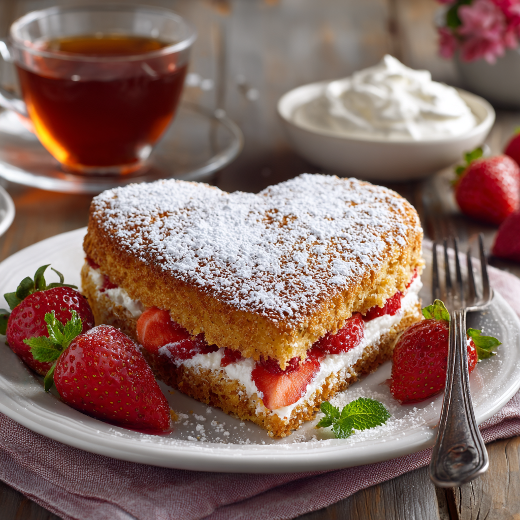vintage heart cake