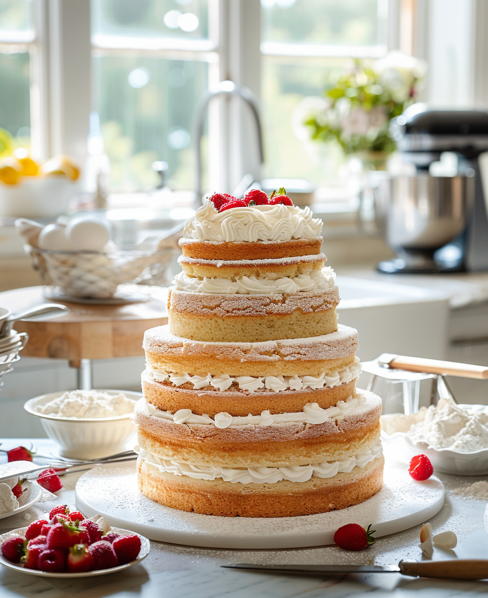 3 tier wedding cake