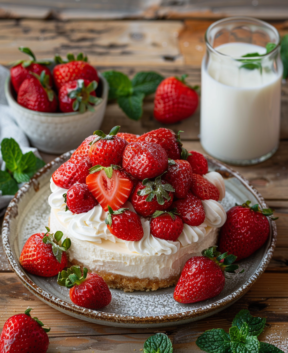 cheesecake deviled strawberries
