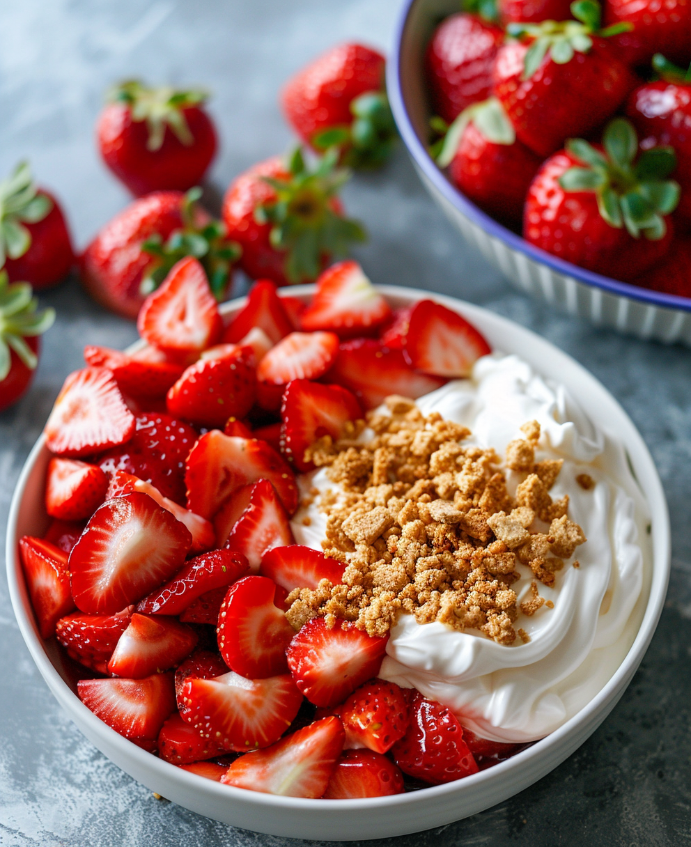 cheesecake deviled strawberries