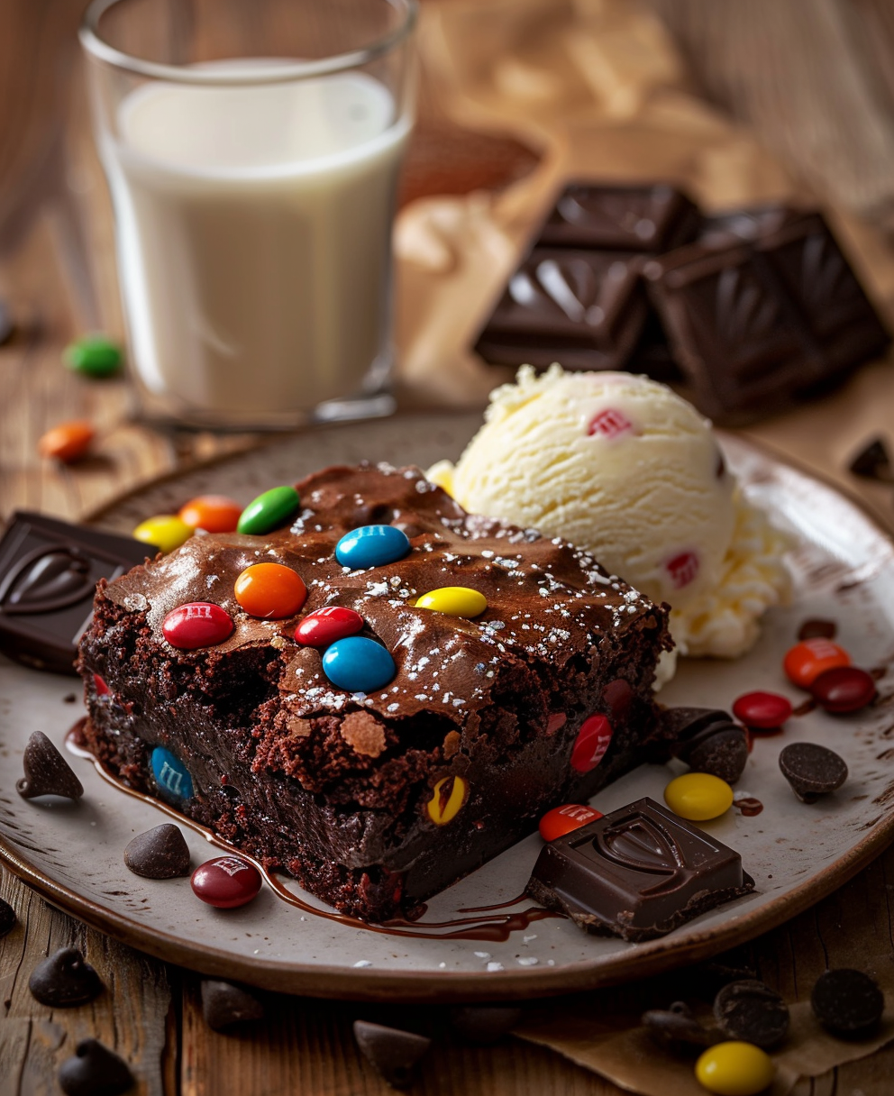 m and m chocolate brownie