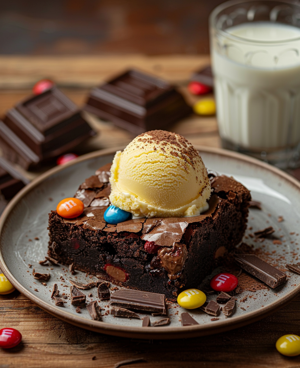 m and m chocolate brownie