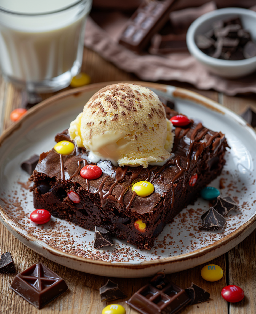 m and m chocolate brownie