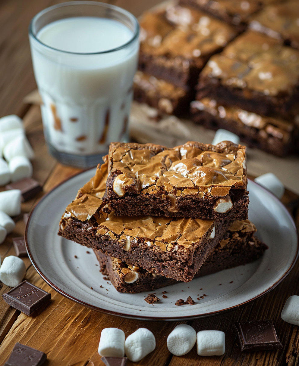 s'mores brownies