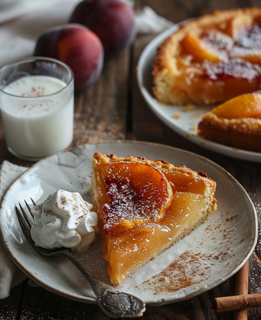 peach-plum upside-down cake