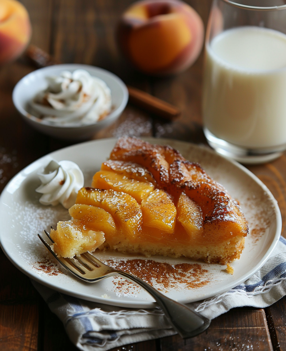 peach-plum upside-down cake