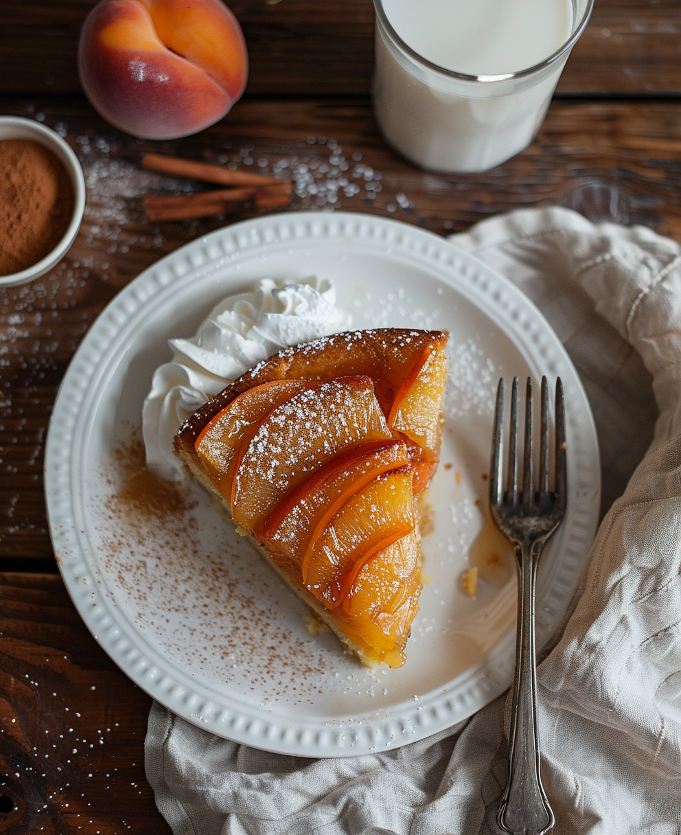 peach-plum upside-down cake