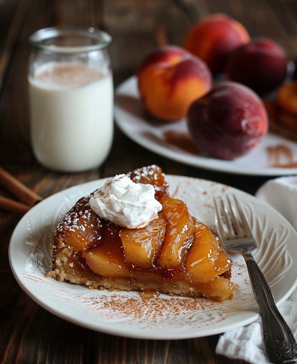 peach-plum upside-down cake