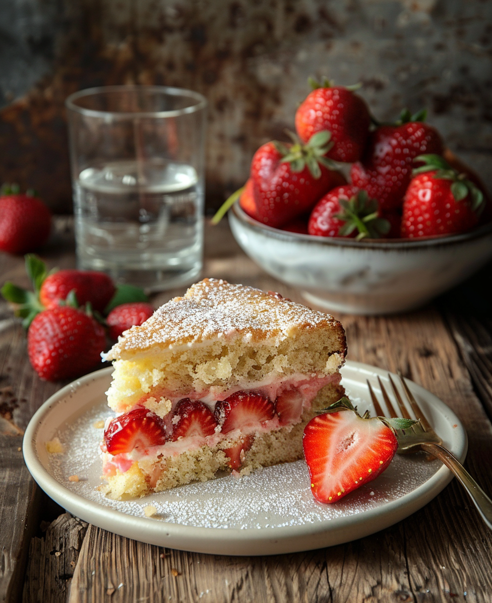 simple no sugar no flour strawberry cake recipe