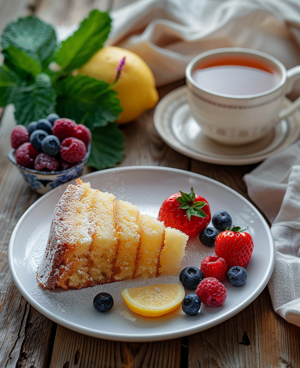 sugar free lemon cake sliced with iced glaze recipe