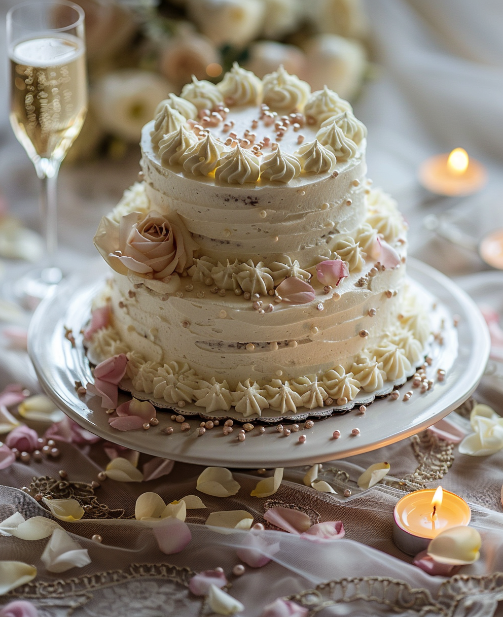 two tier wedding cake
