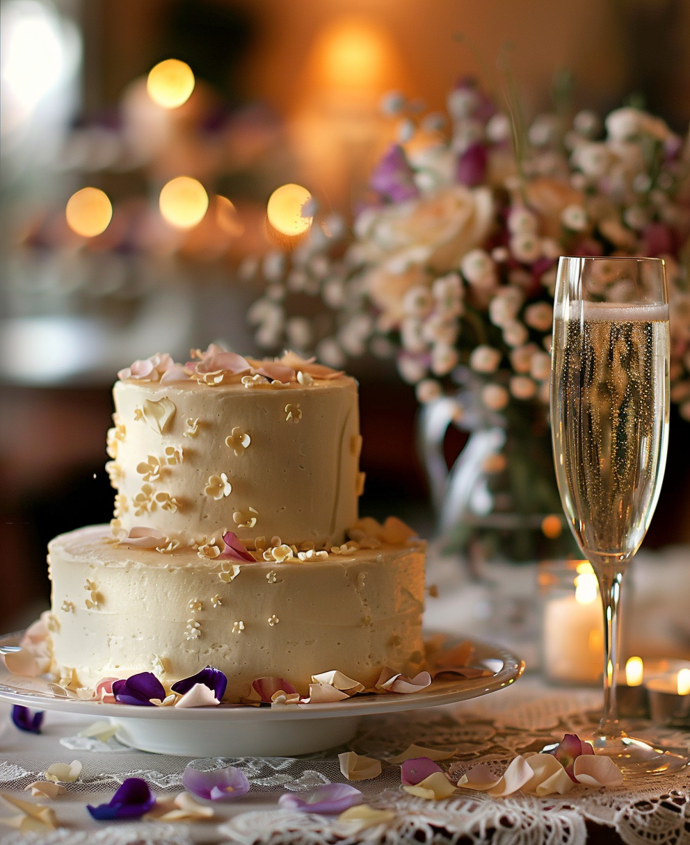 two tier wedding cake