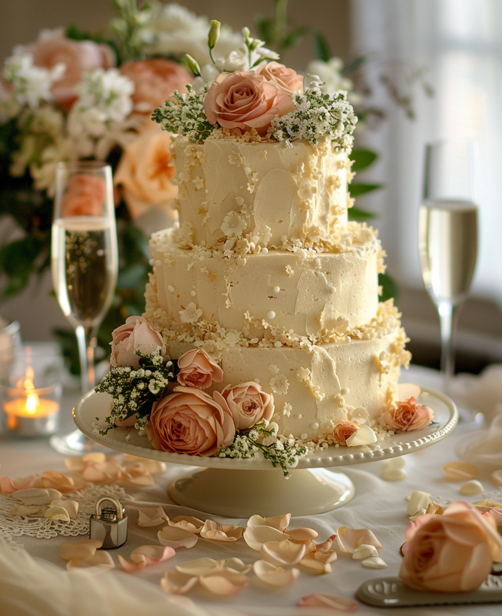 two tier wedding cake