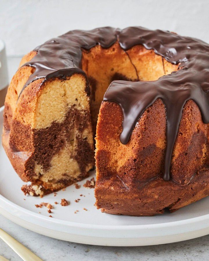 Egg Liqueur Marble Cake