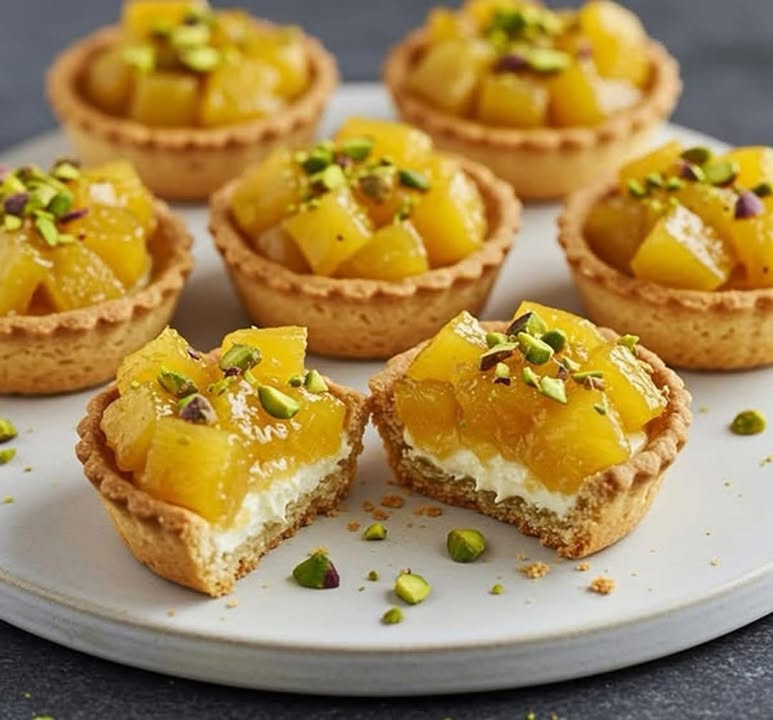 Pistachio Pineapple Tartlets