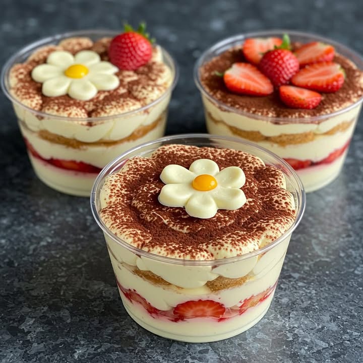 Strawberry Tiramisu Cups