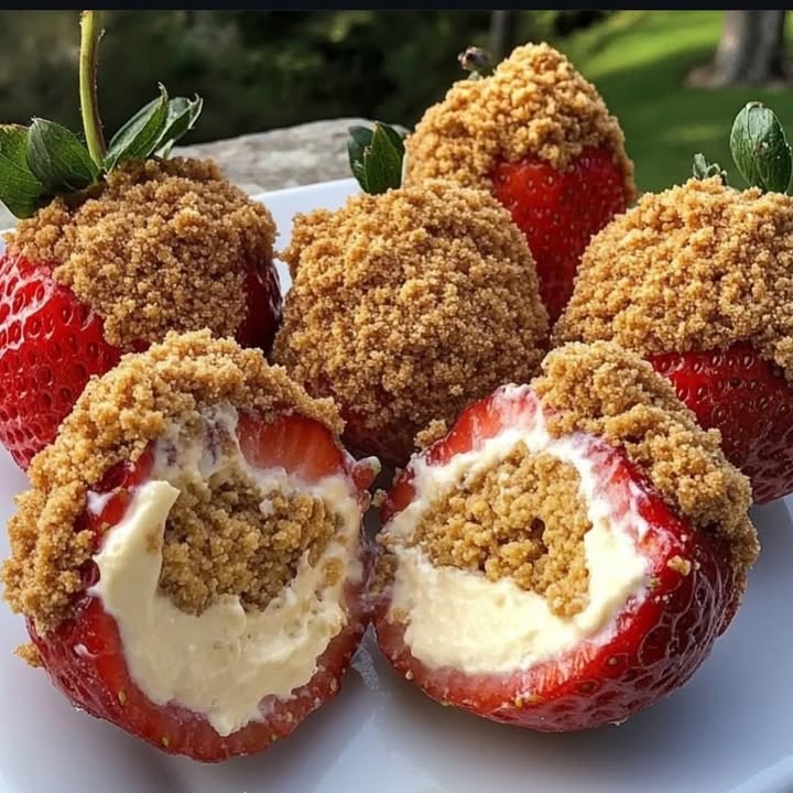 Stuffed Strawberry Cheesecakes