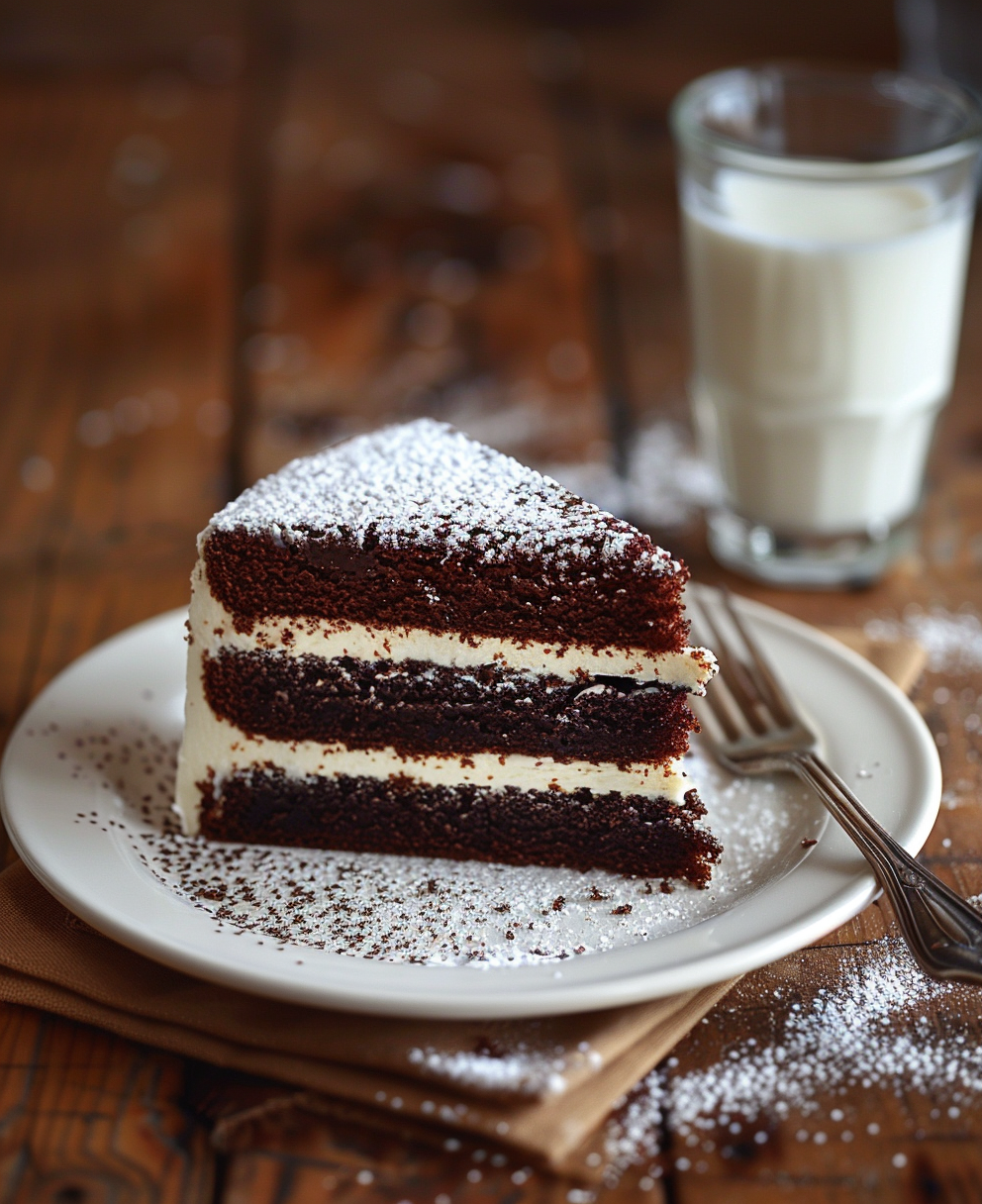 black and white cake