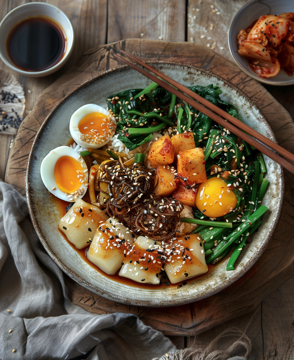 korean rice cake trio