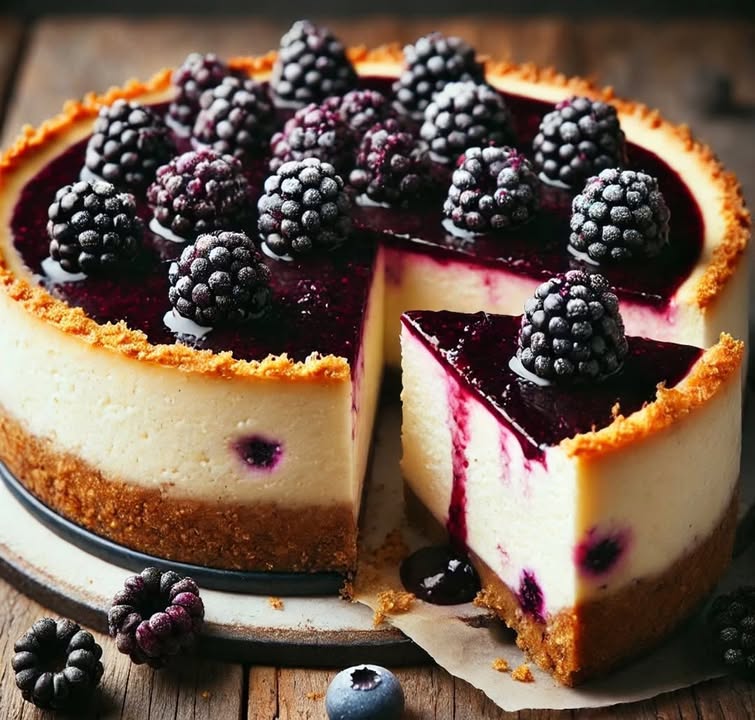 Blackberry Cream Cheesecake