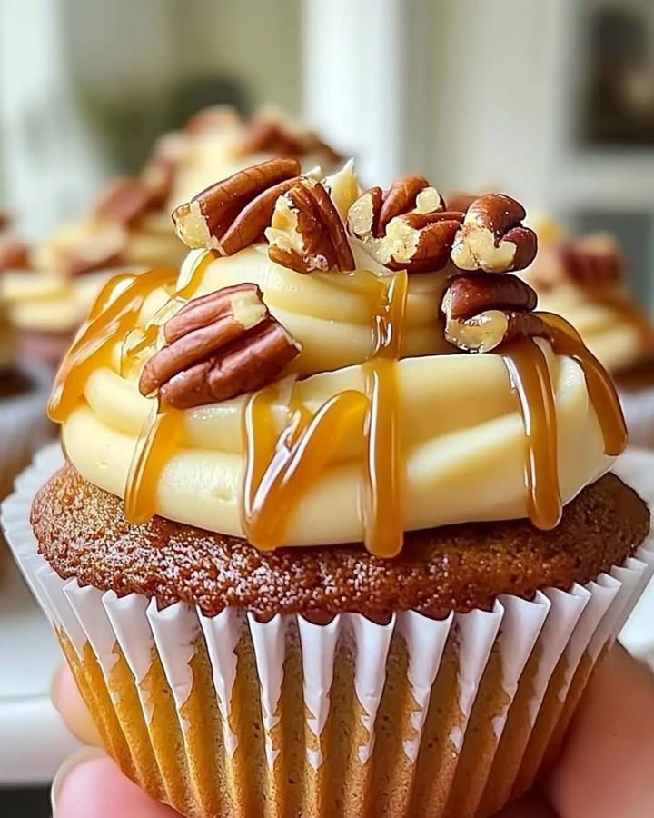 Caramel Nut Cupcakes