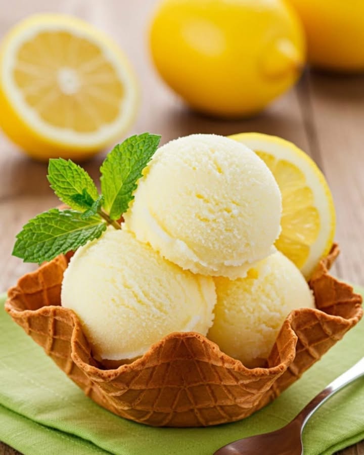 Lemon Ice Cream Delight