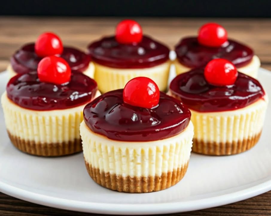 Mini Cherry Cheesecakes