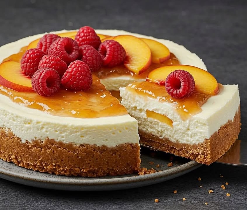No-Bake Fruit Cheesecake