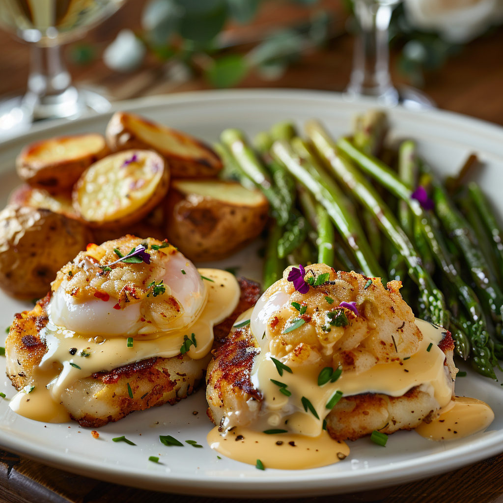 crab cake eggs benedict