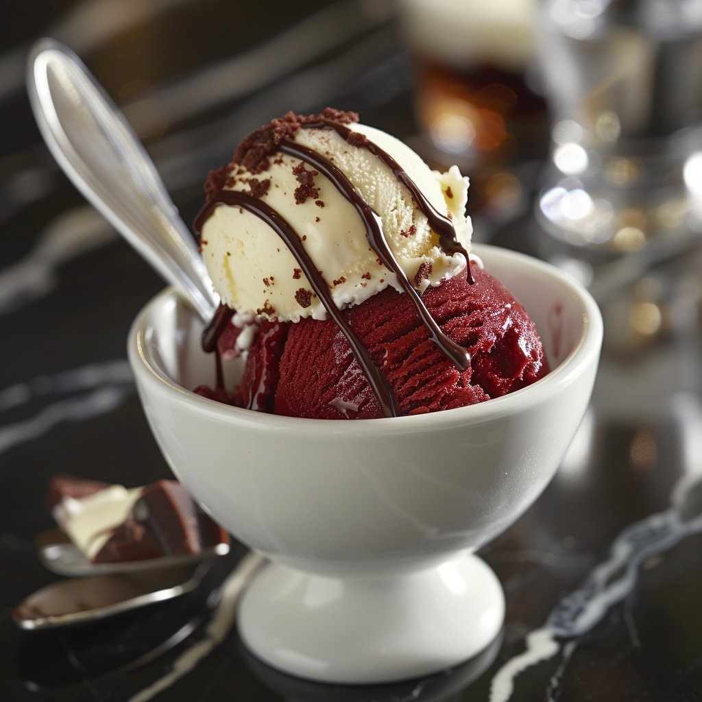 red velvet cake ice cream