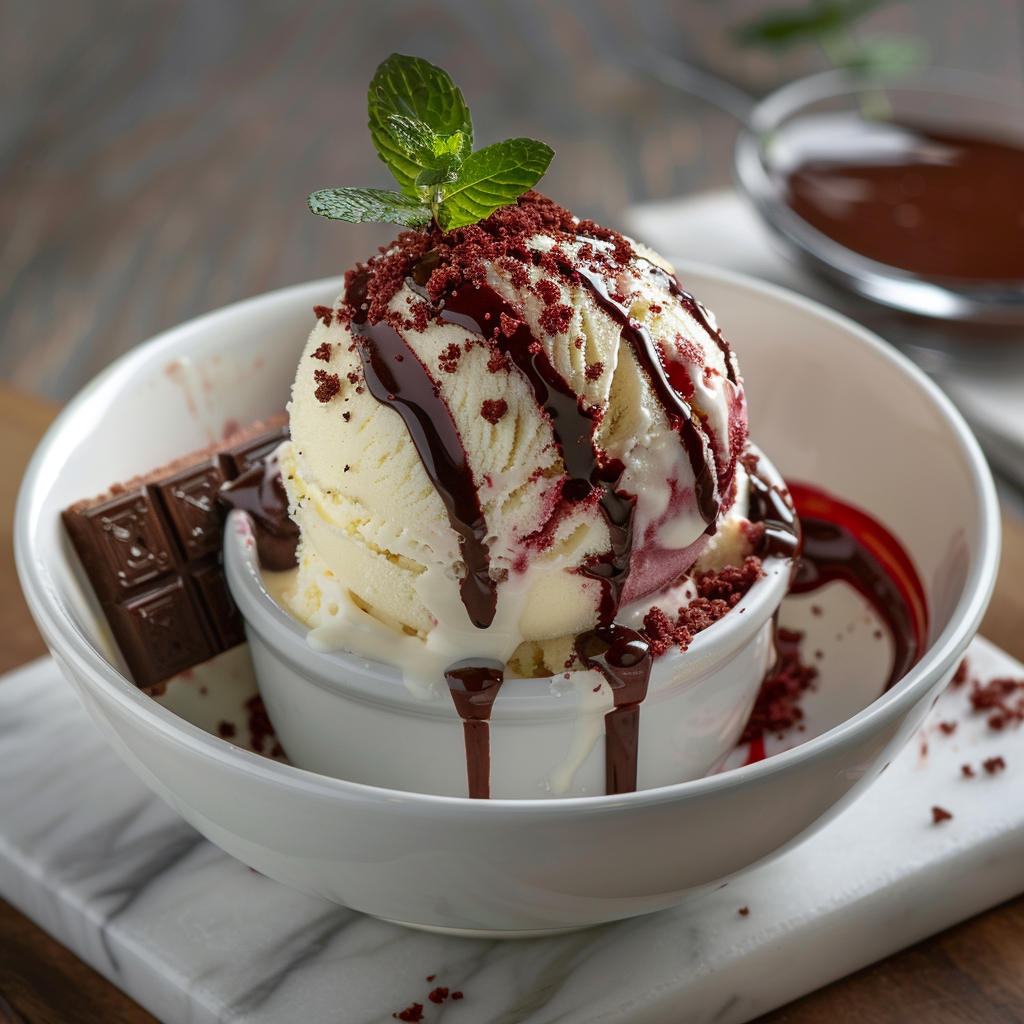 red velvet cake ice cream
