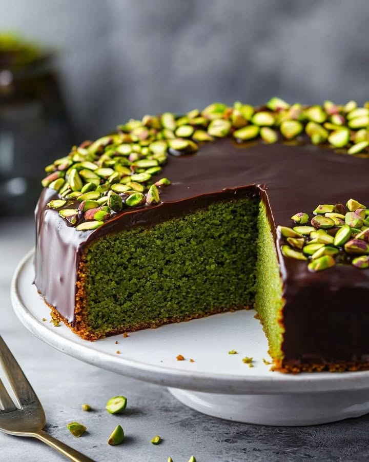 Pistachio Ganache Cake