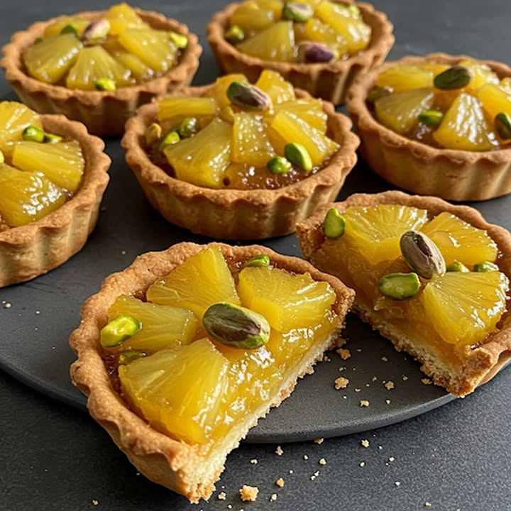 Pistachio Pineapple Tartlets