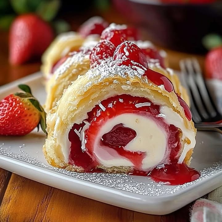 Strawberry Cheese Roll