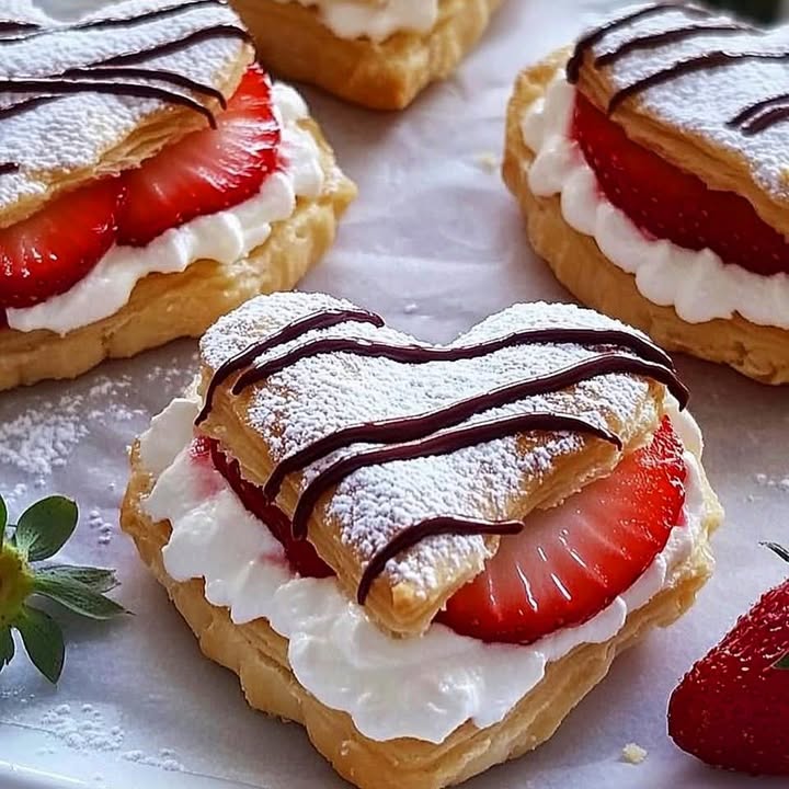 Strawberry Pastry Hearts