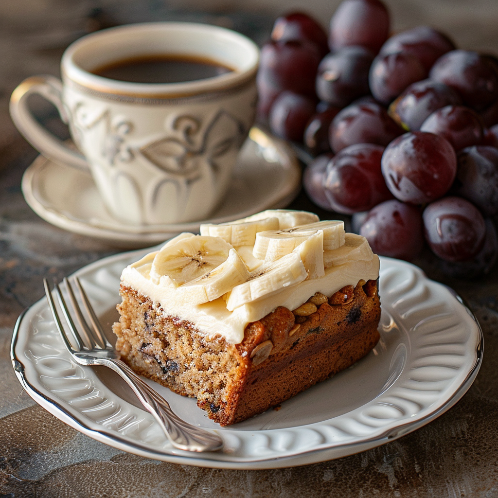 banana bread cake with cream cheese frosting