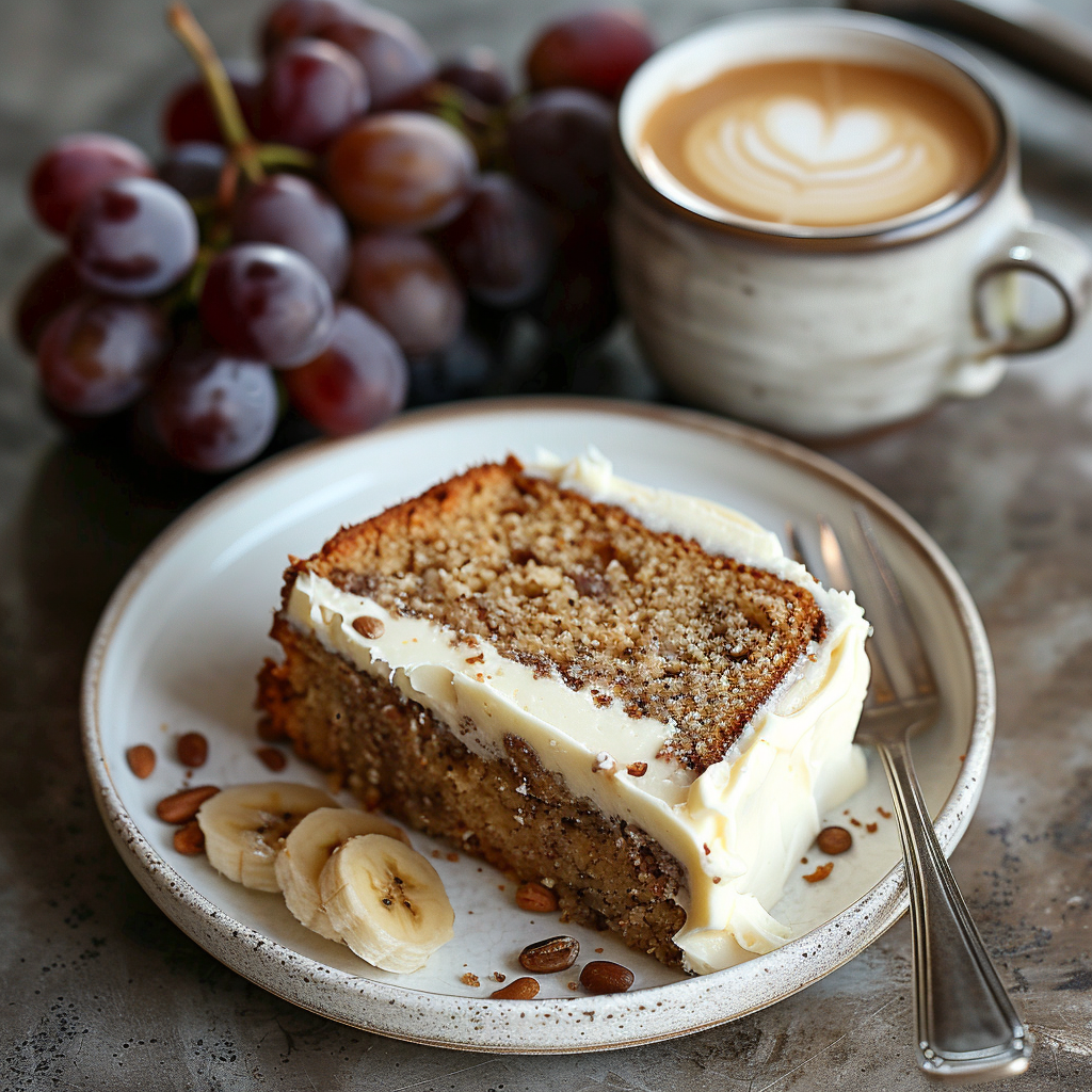 banana bread cake with cream cheese frosting