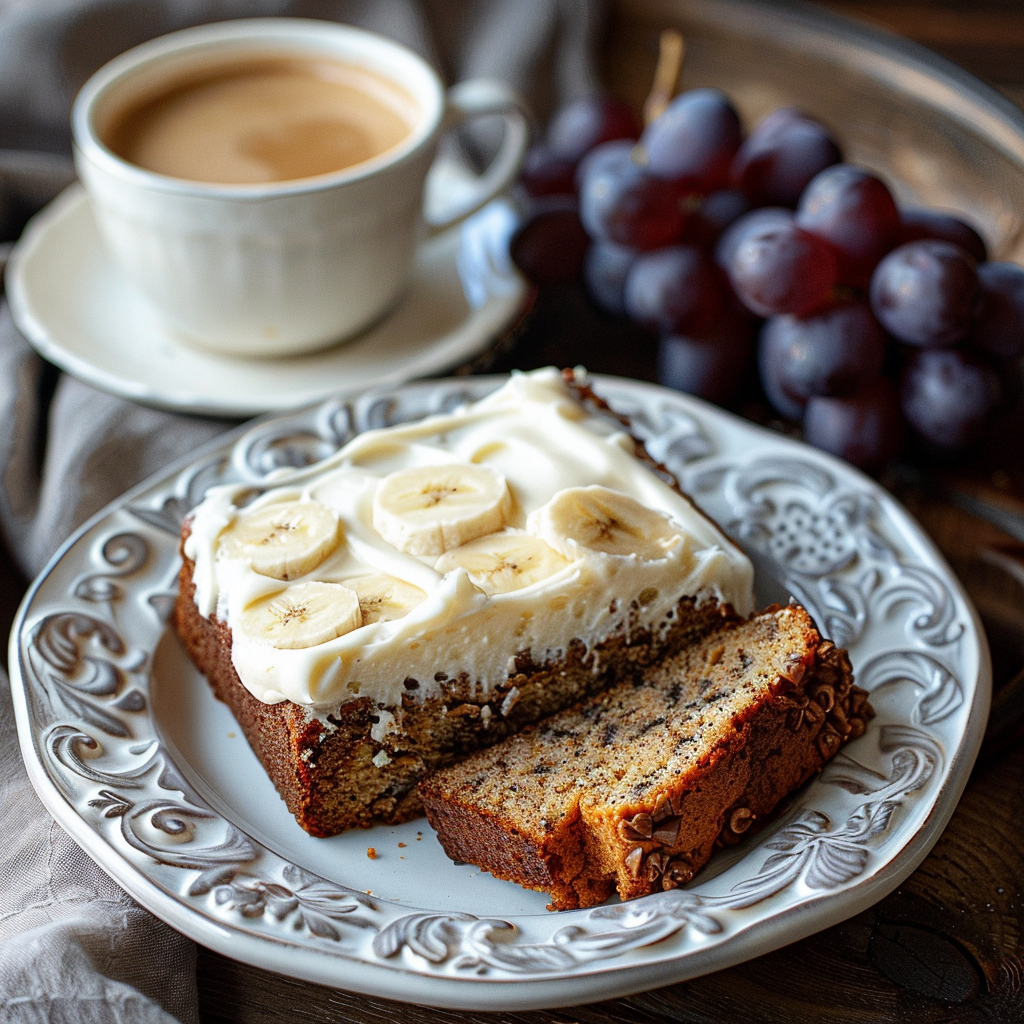 banana bread cake with cream cheese frosting