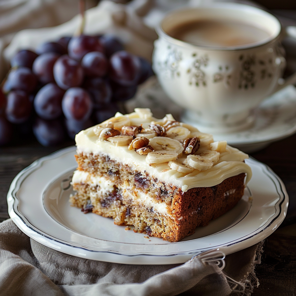 banana bread cake with cream cheese frosting
