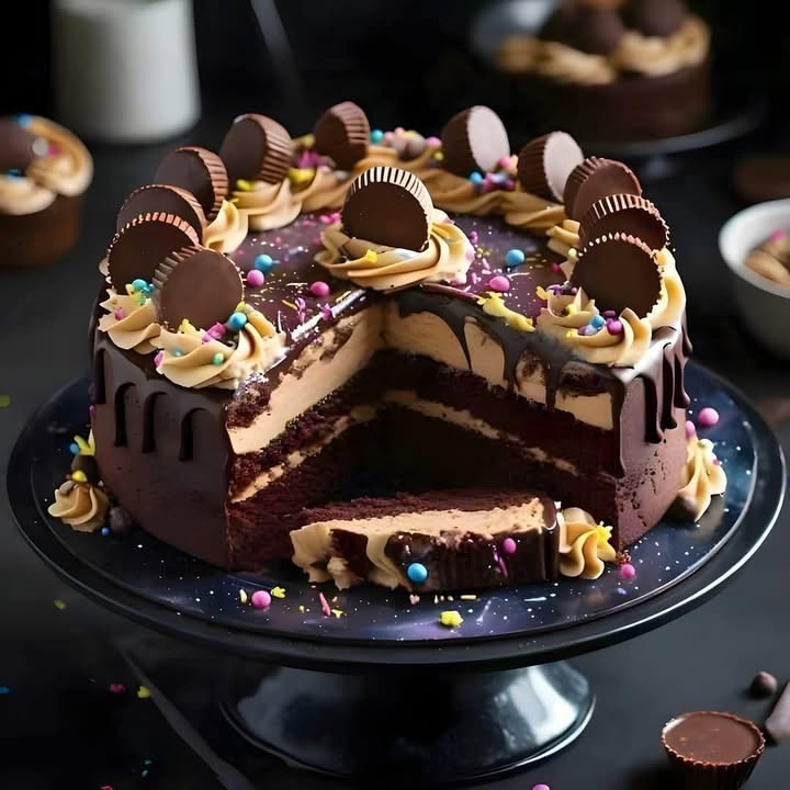 Galaxy Peanut Butter Cake