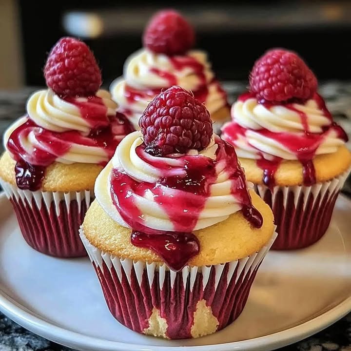 Raspberry Swirl Cupcakes